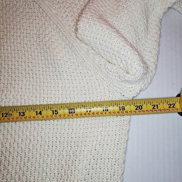 Lauren Ralph Lauren Cream Off White Fisherman Sweater Size Medium - Picture 9 of 11